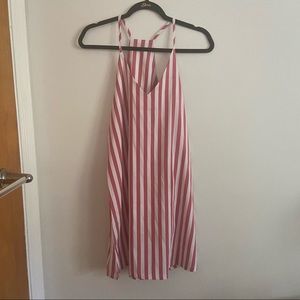 Vertical striped cami dress
